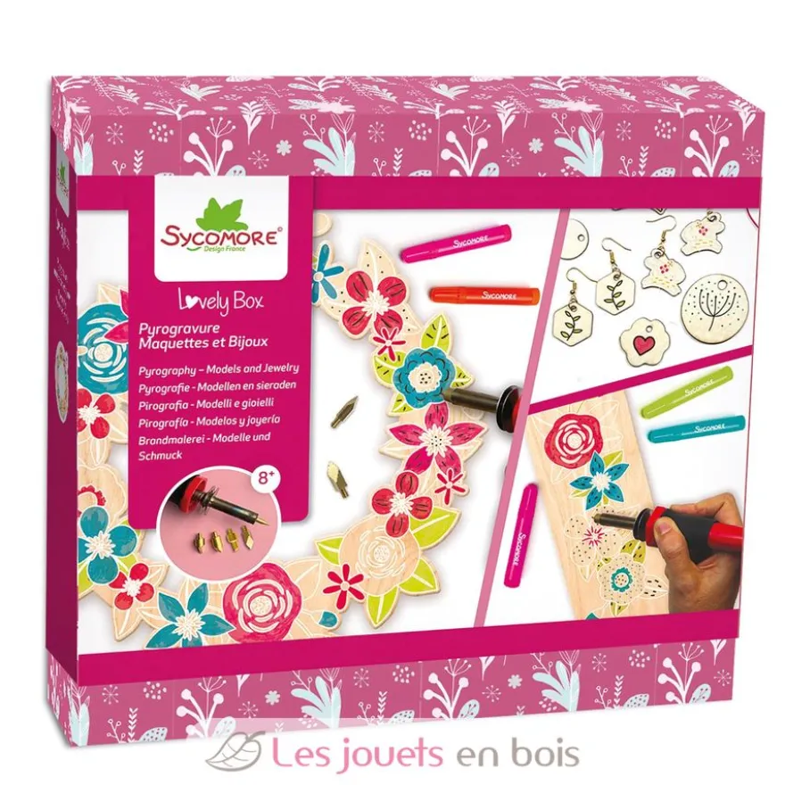 Lovely box - Pyrogravure maquettes et bijoux - Dès 8 ans - Sycomore