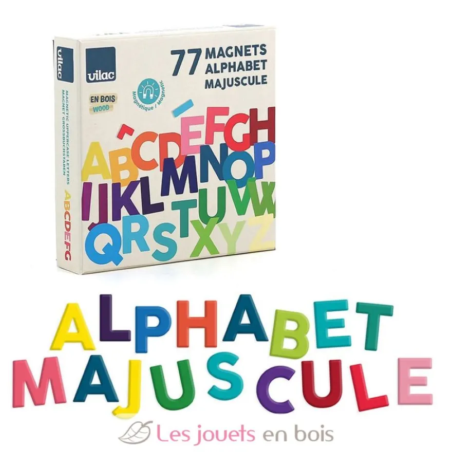 Magnets alphabet majuscule 77 pcs - Vilac
