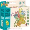 Magnets en bois Carte de France - Jeujura