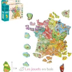 Magnets en bois Carte de France - Jeujura