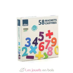 Magnets en bois 58 chiffres - Vilac