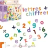 Magnets en bois - Lettres minuscules et Chiffres - Jeujura