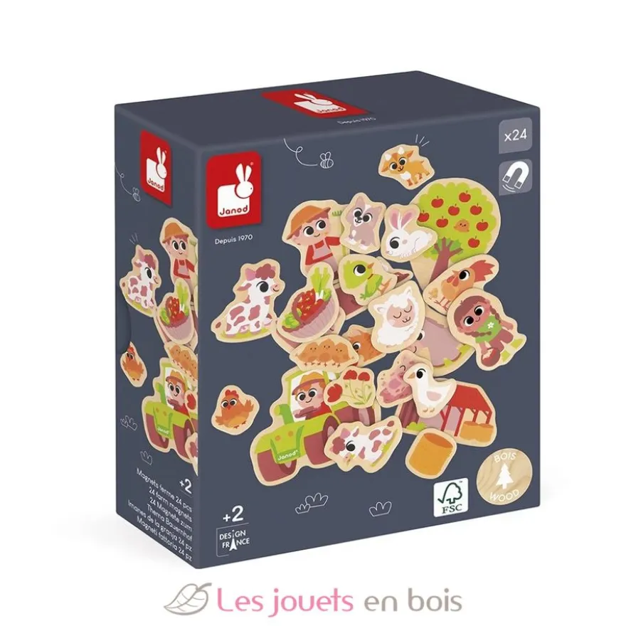 Magnets Ferme 24 pièces - Janod