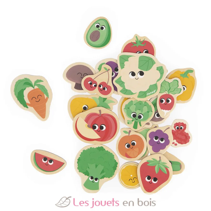 Magnets Fruits et Légumes 24 pièces - Janod