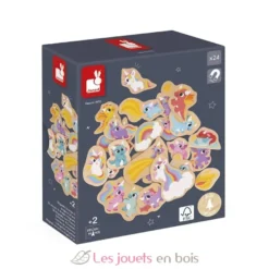 Magnets Licornes et Dragons 24 pièces - Janod