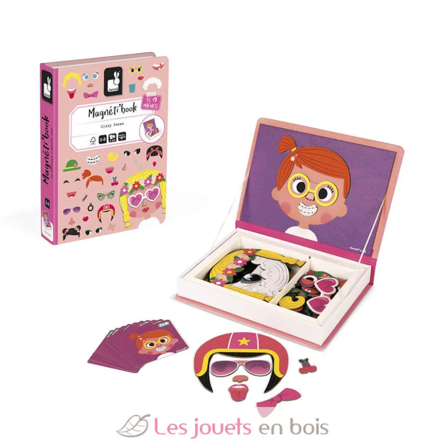 Magnéti'book Crazy Faces fille - Janod