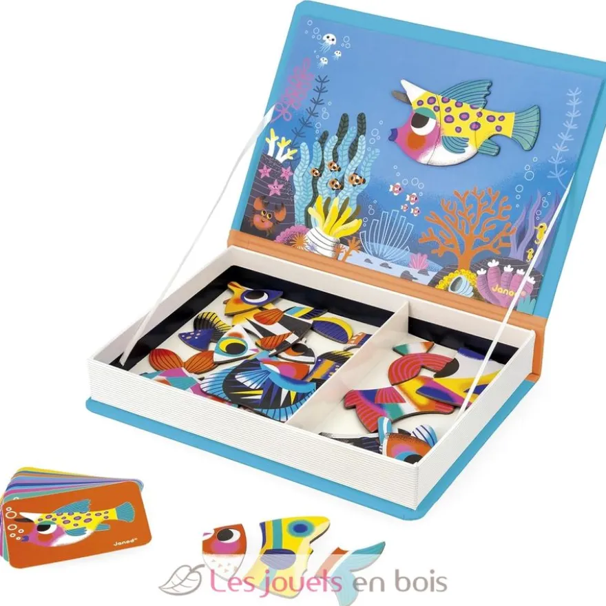 Magnéti'book Poissons tropicaux bleu - Janod