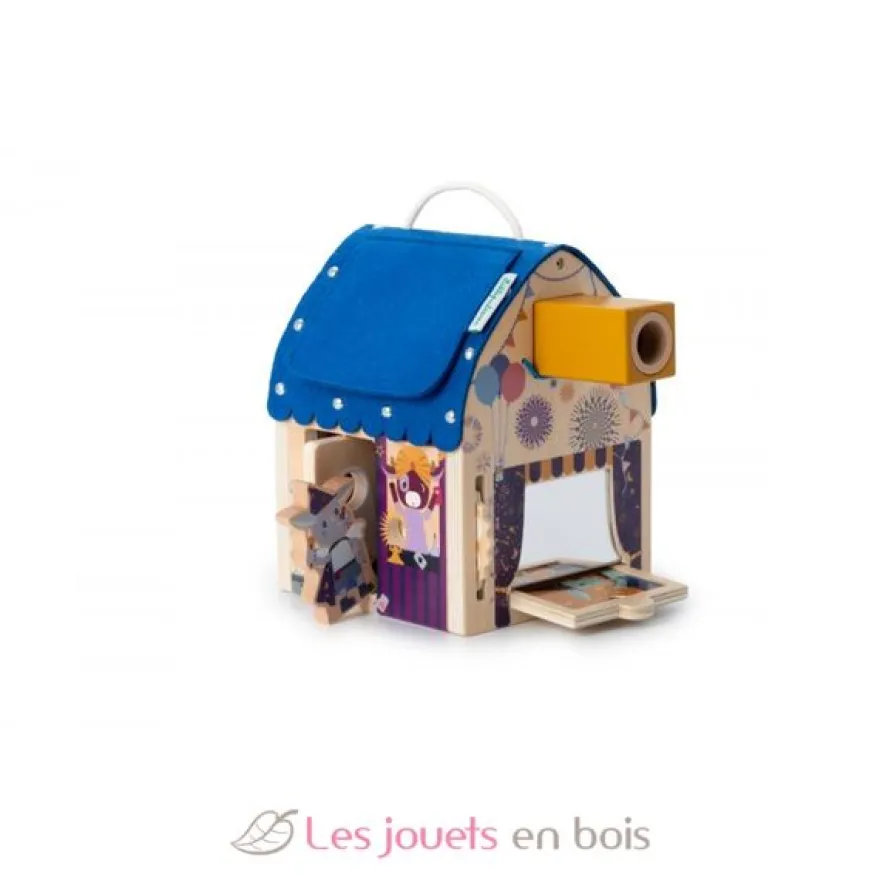 Maison découverte d'illusions optiques bleue Lilliputiens