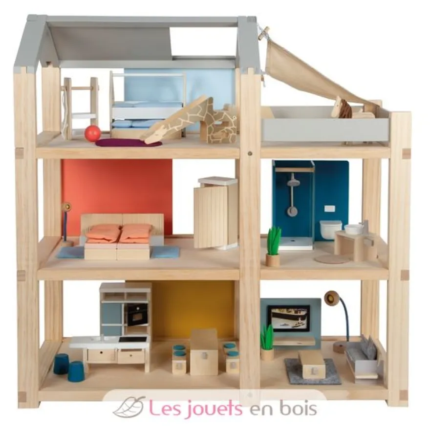 Maison de poupées Nature avec meubles - Small Foot company