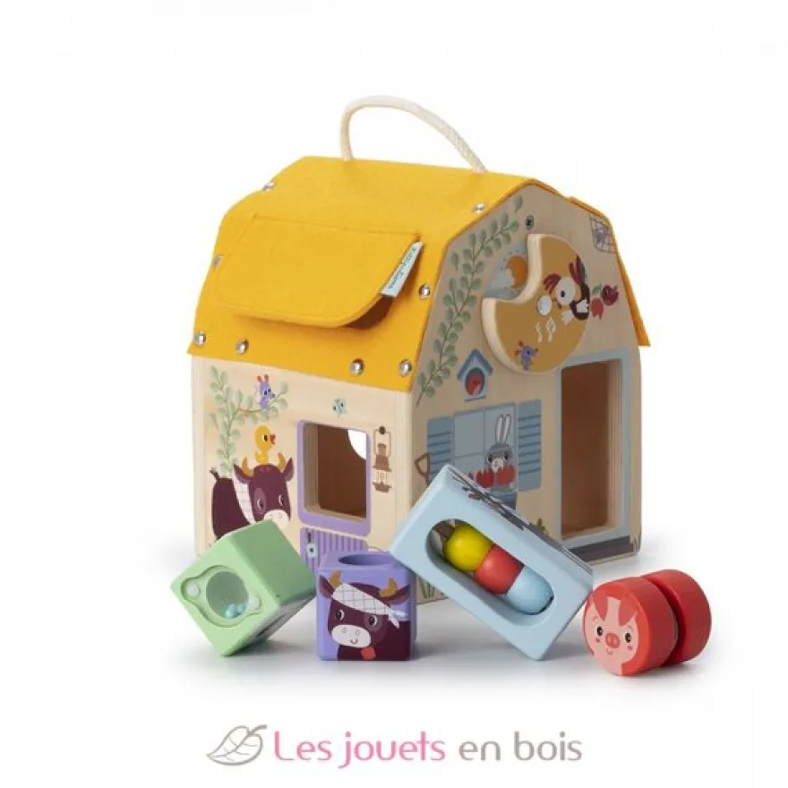 Maison Sonore à formes jaune Lilliputiens