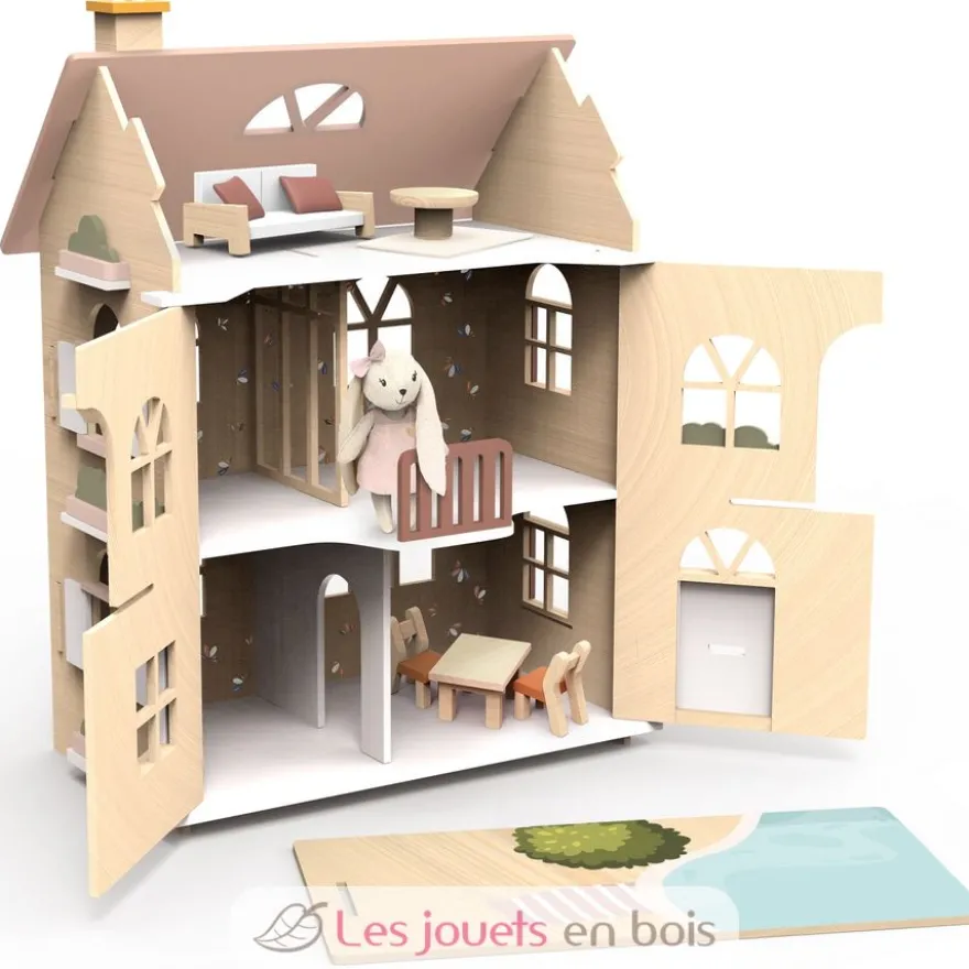 Ma maison de poupée fleurie - Bois - Speedy Monkey