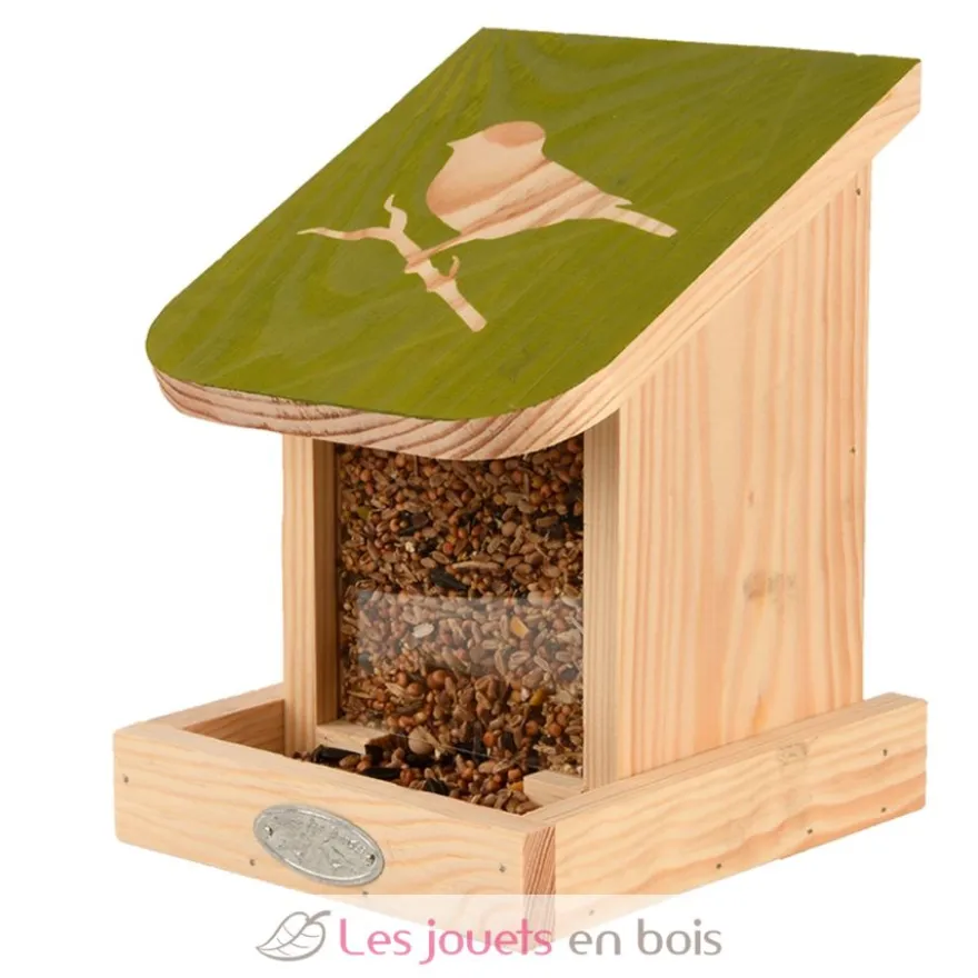 Mangeoire silo pour oiseaux avec silhouette - Esschert Design