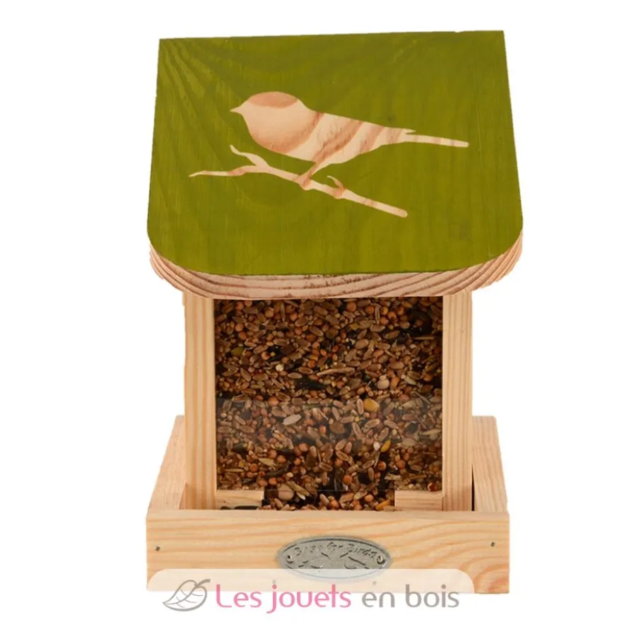 Mangeoire silo pour oiseaux avec silhouette - Esschert Design