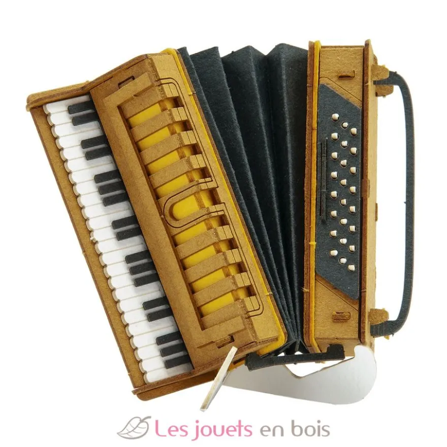 Maquette 3D en papier Accordéon marron - Fridolin