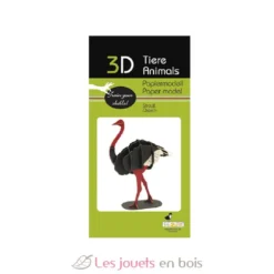 Maquette 3D en papier Autruche - Fridolin