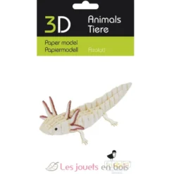 Maquette 3D en papier Axolotl blanc - Fridolin
