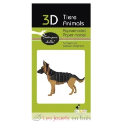 Maquette 3D en papier Berger allemand - Fridolin