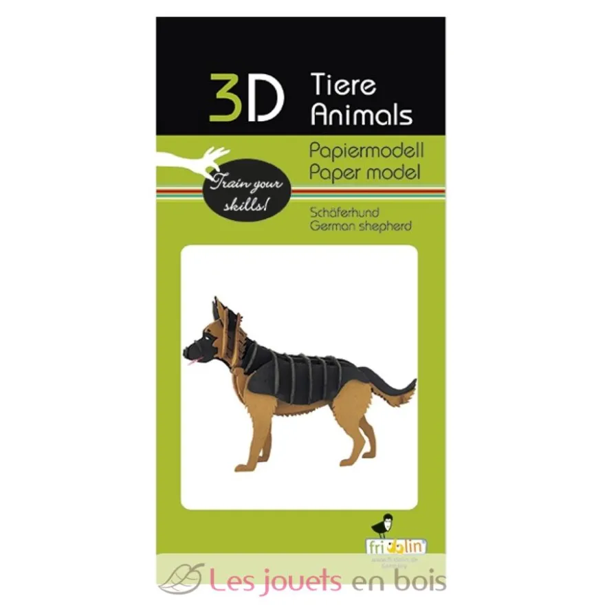 Maquette 3D en papier Berger allemand - Fridolin