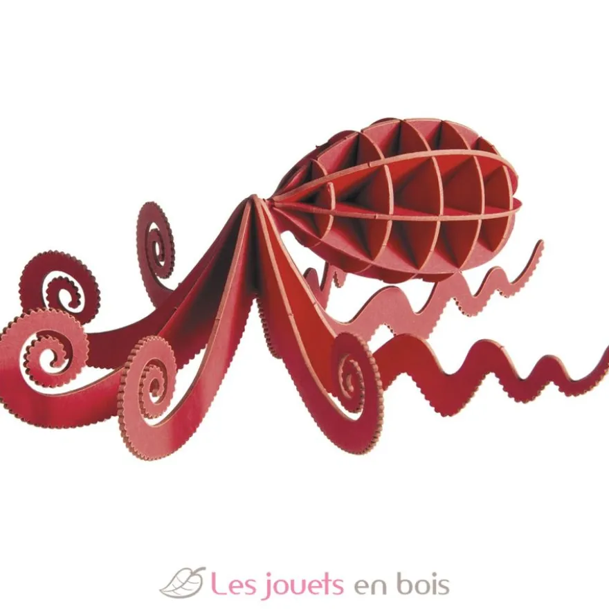 Maquette 3D en papier Calamar rouge - Fridolin