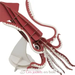 Maquette 3D en papier calmar géant rouge - Fridolin