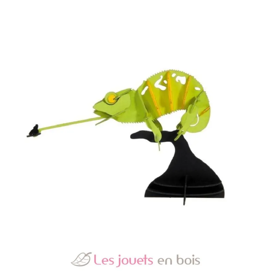 Maquette 3D en papier caméléon vert - Fridolin