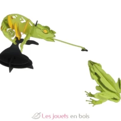 Maquette 3D en papier caméléon vert - Fridolin