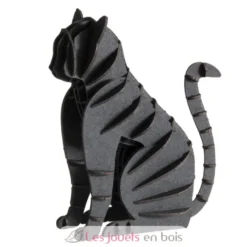 Maquette 3D en papier chat noir - Fridolin