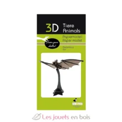 Maquette 3D en papier chauve-souris grise - Fridolin