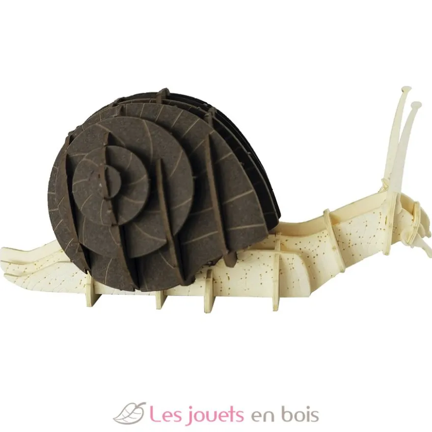 Maquette 3D en papier Escargot marron beige - Fridolin