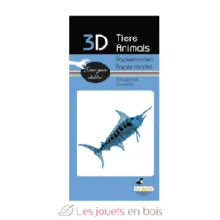 Maquette 3D en papier Espadon bleu - Fridolin