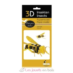 Maquette 3D en papier Frelon jaune - fridolin