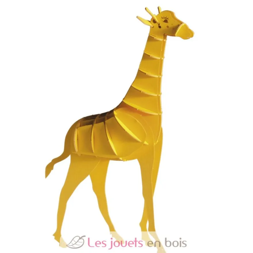 Maquette 3D en papier Girafe jaune - Fridolin