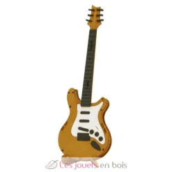 Maquette 3D en papier guitare électrique marron - Fridolin