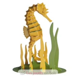 Maquette 3D en papier Hippocampe jaune - Fridolin