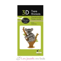 Maquette 3D en papier Koala gris - Fridolin