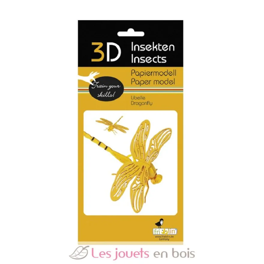 Maquette 3D en papier Libellule - Fridolin