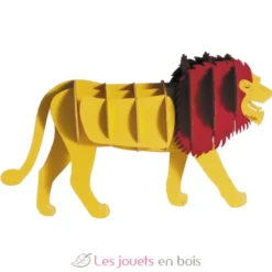 Maquette 3D en papier Lion jaune - Fridolin