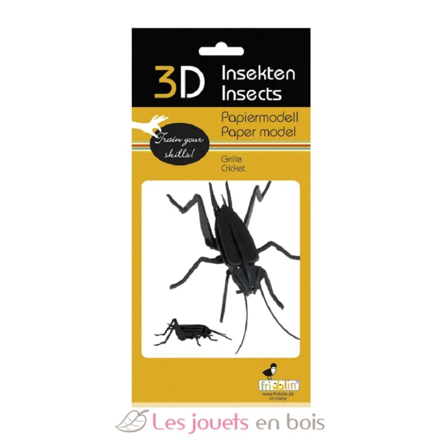 Maquette 3D en papier Lucane noire - Fridolin