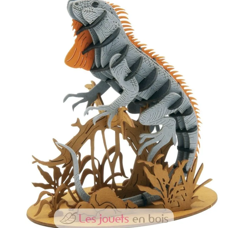 Maquette 3D en papier Lézard gris - Fridolin