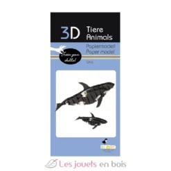Maquette 3D en papier Orque noir et blanc - Fridolin