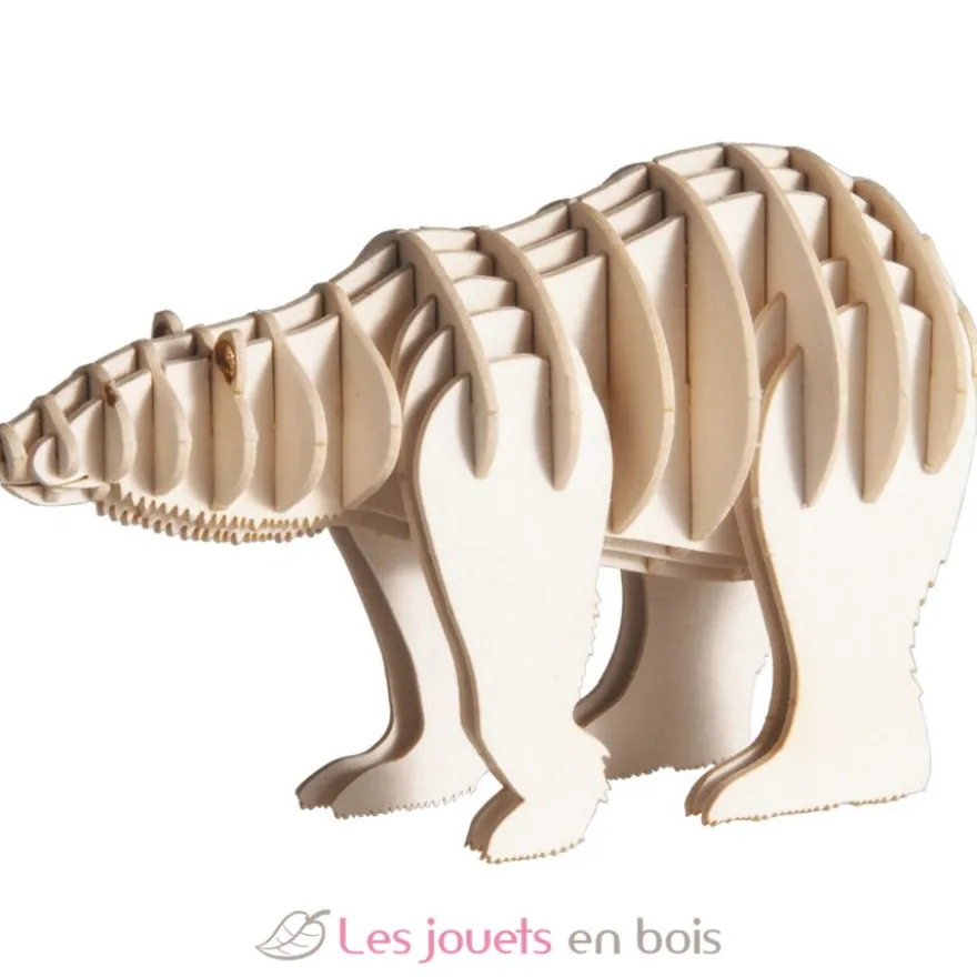 Maquette 3D en papier Ours polaire blanc - Fridolin