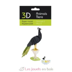 Maquette 3D en papier Paon - Fridolin