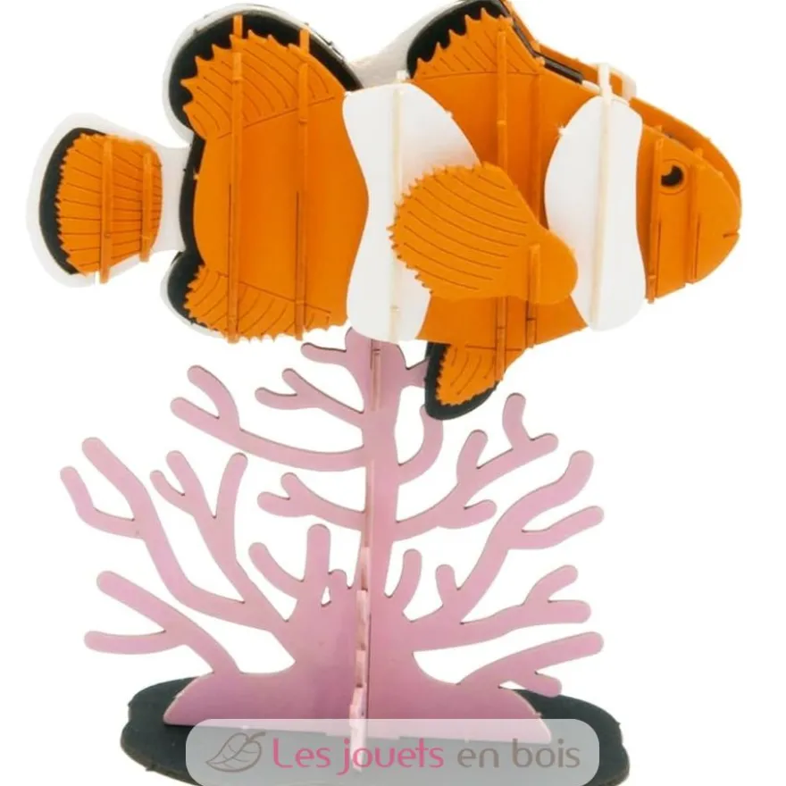 Maquette 3D en papier Poisson clown orange - Fridolin