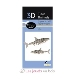 Maquette 3D en papier Requin gris - Fridolin