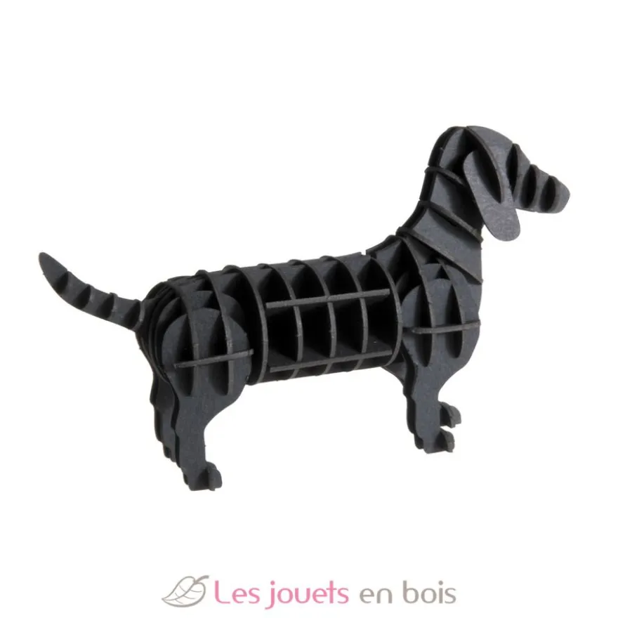 Maquette 3D en papier Teckel marron - Fridolin