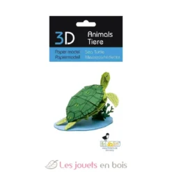 Maquette 3D en papier Tortue de mer verte - Fridolin