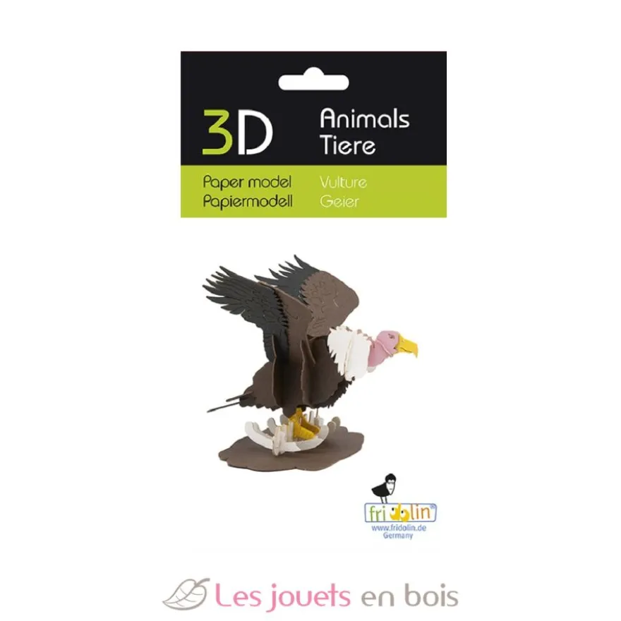 Maquette 3D en papier Vautour - Fridolin