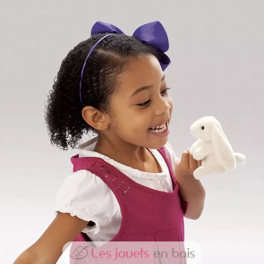 Marionnette à doigt Mini Lapin blanc - Folkmanis