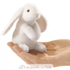 Marionnette à doigt Mini Lapin blanc - Folkmanis