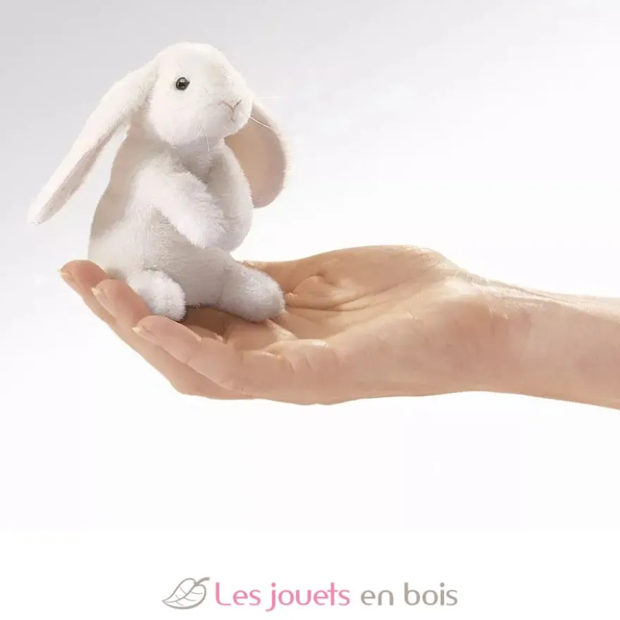 Marionnette à doigt Mini Lapin blanc - Folkmanis